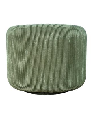 Biggs Modern Corduroy Upholstered Curved Barrel Swivel Accent Chair