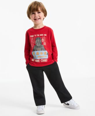 Toddler Boys' 2T-5T Vader Cookies Star Wars Long Sleeve T-Shirt