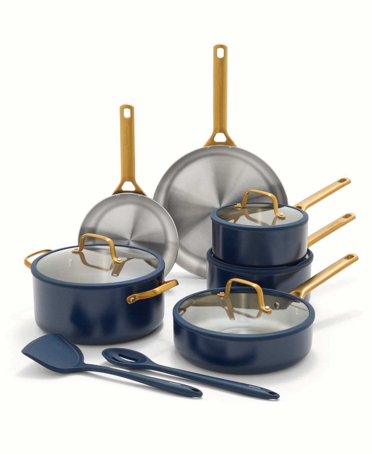 Greenpan Reserve Pro Tri-ply Stainless Steel 12-piece Cookware Set In Twilight
