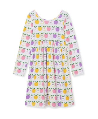 Big Girls Plus Long Sleeve Gathered Waist Jersey Dress