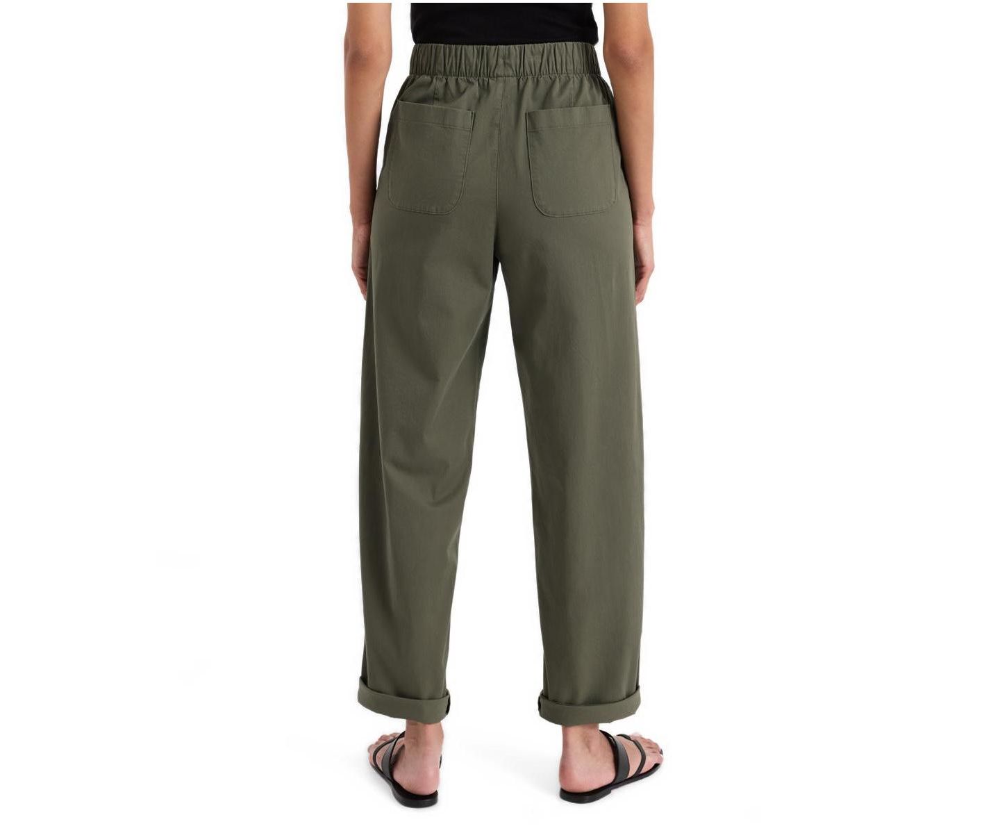 Женские брюки Pact Peached Twill Organic Cotton-Blend Pull-On, цвет: Зелёный — фото 2