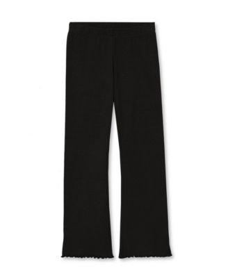 Girls Ribbed Knit Flare Leggings
