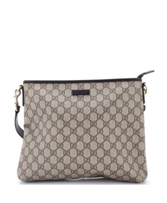 Medium Zip Top Messenger Bag GG Coated Canvas