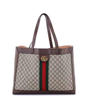 East West Ophidia Soft Open Tote GG Coated Canvas