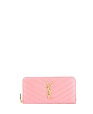 Classic Monogram Zip Around Wallet Matelasse Chevron Leather