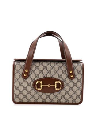 Small Horsebit 1955 Boston Bag GG Coated Canvas
