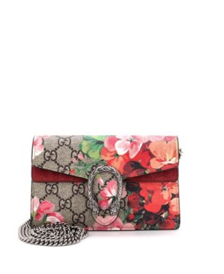 Super Mini Dionysus Bag Blooms Print GG Coated Canvas