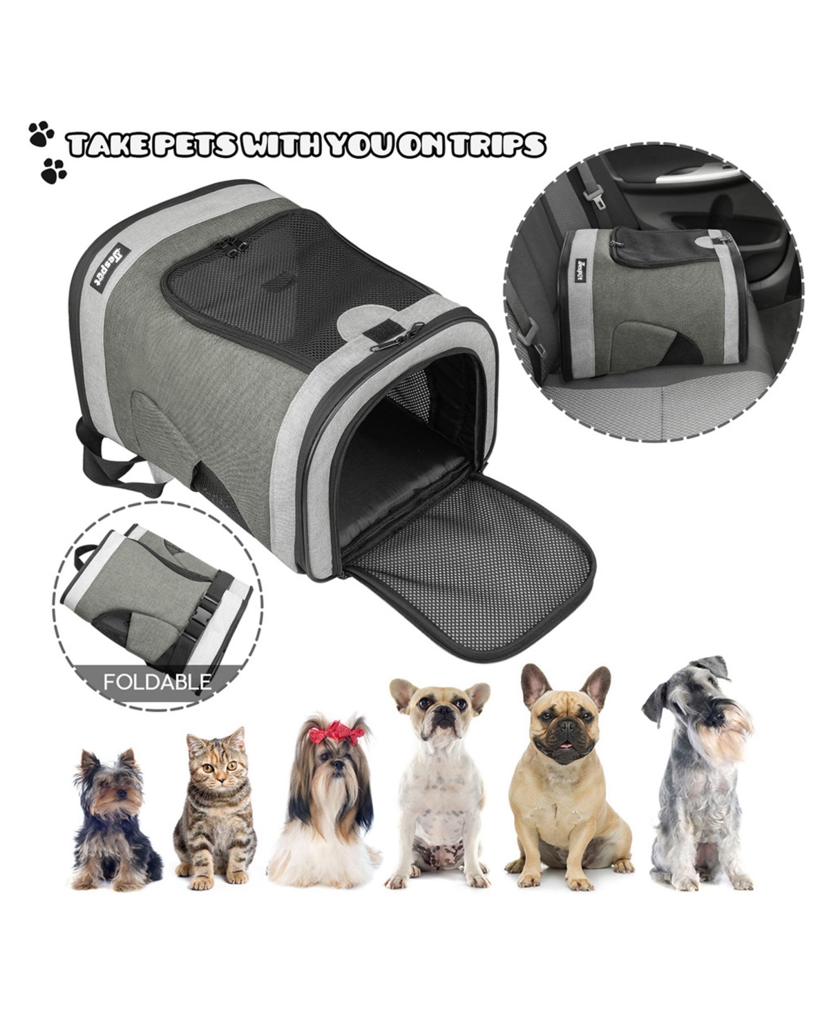 Jespet Pet Soft Backpack Carrier: 13