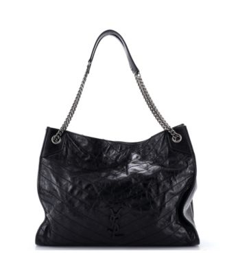 Large Niki Shopping Tote Matelasse Chevron Leather
