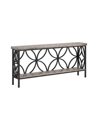 70.9" Industrial Console Table with 2 Tiers for Sofa