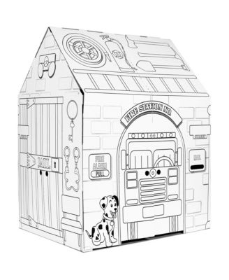 Police and Fire Station Color-Your-Own 1-Piece Playhouse, Ages 3+