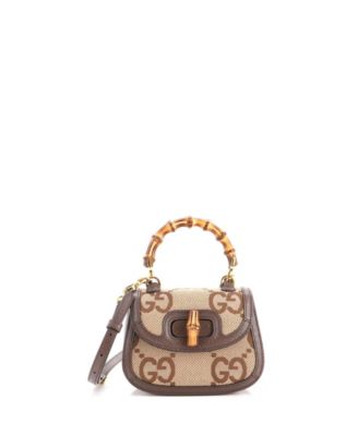 Mini Bamboo 1947 Top Handle Bag Jumbo GG Canvas