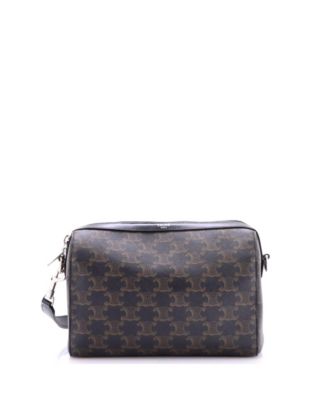 Mini Convertible Zip Boston Bag Triomphe Coated Canvas