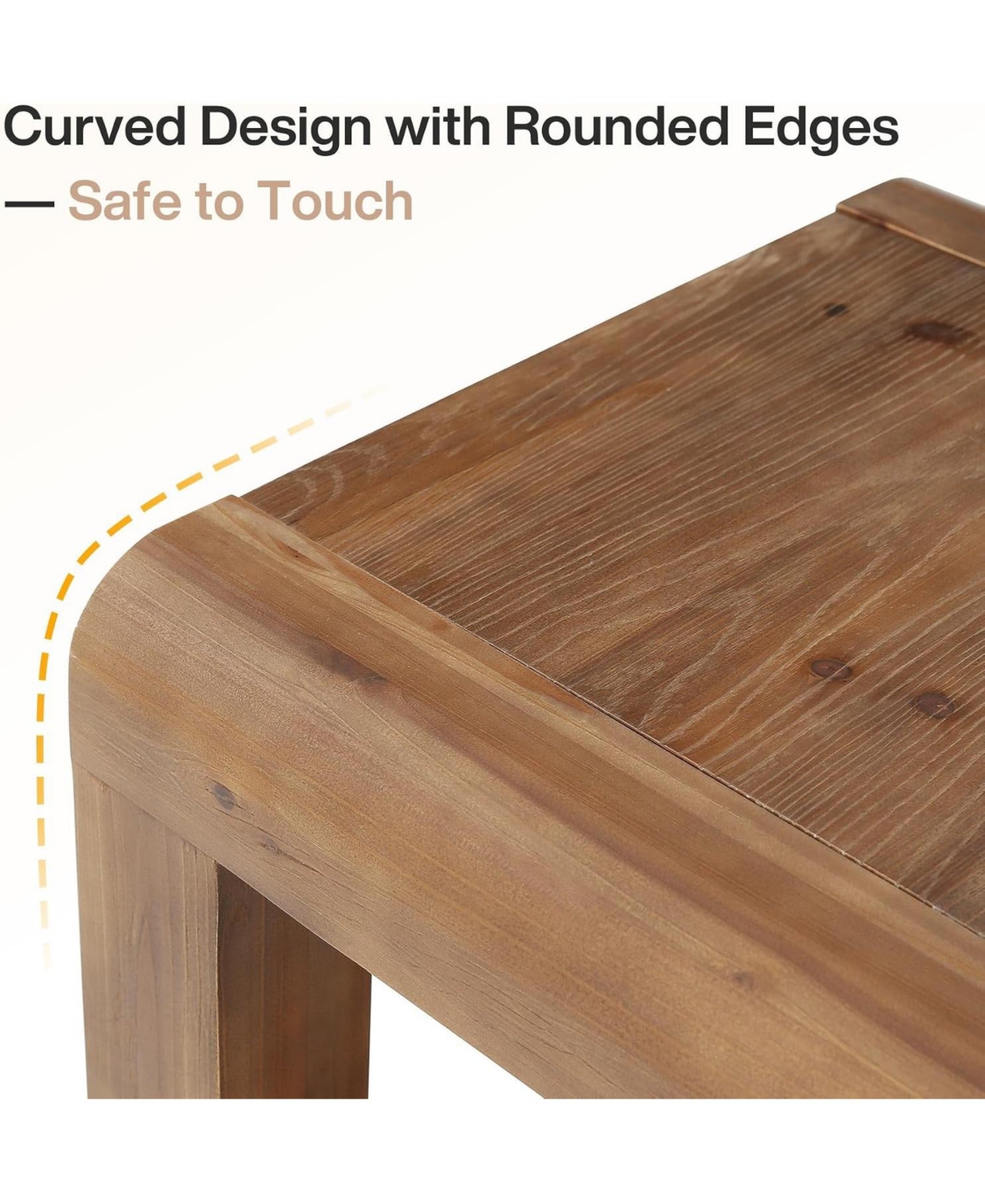 Tribesigns 19.7" Solid Wood Square End Table, 2-Tier Farmhouse