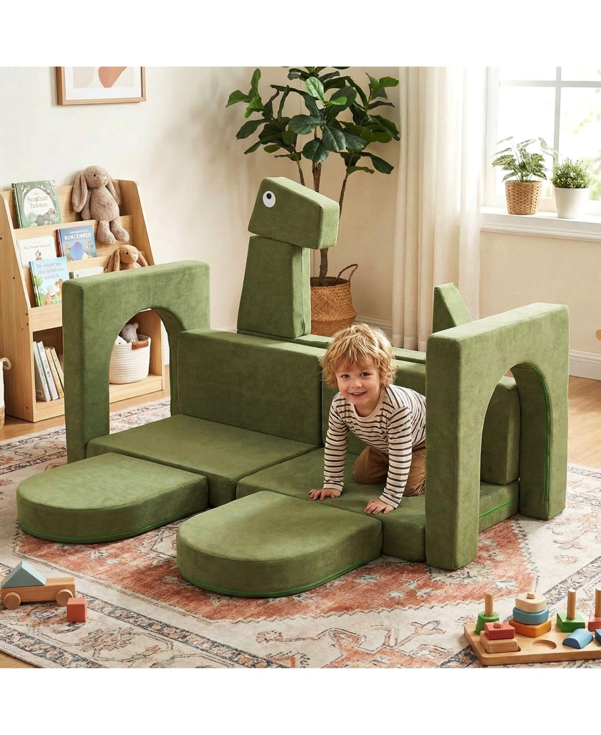 Slickblue -Piece Modular Kids Play Sofa for Creative Building and Indoor Play