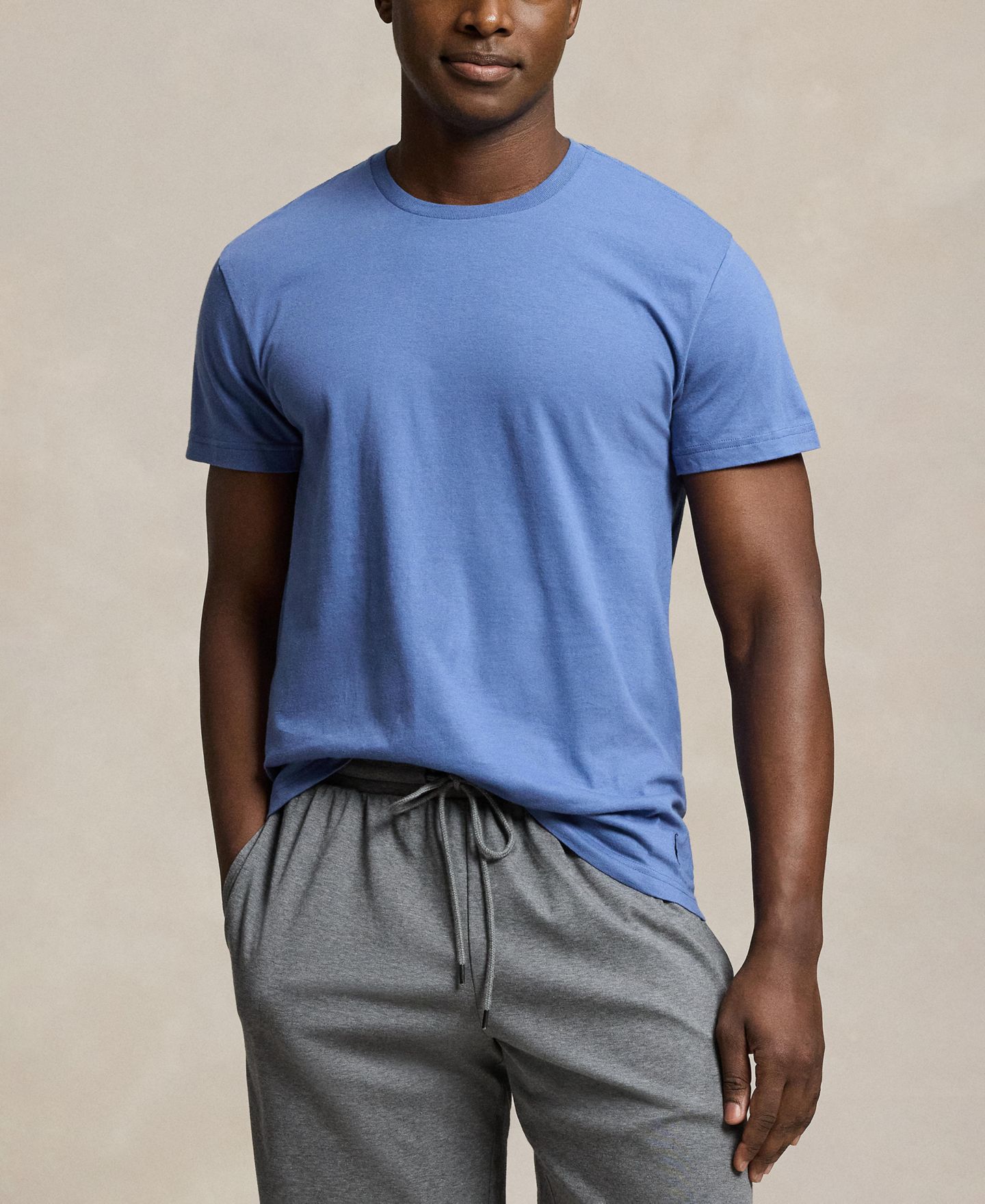 Бельё Undershirt для мужчин, хлопок, 5 шт. — Polo Ralph Lauren, цвет: Тёмно-синий / Угольный меланжевый — фото 4