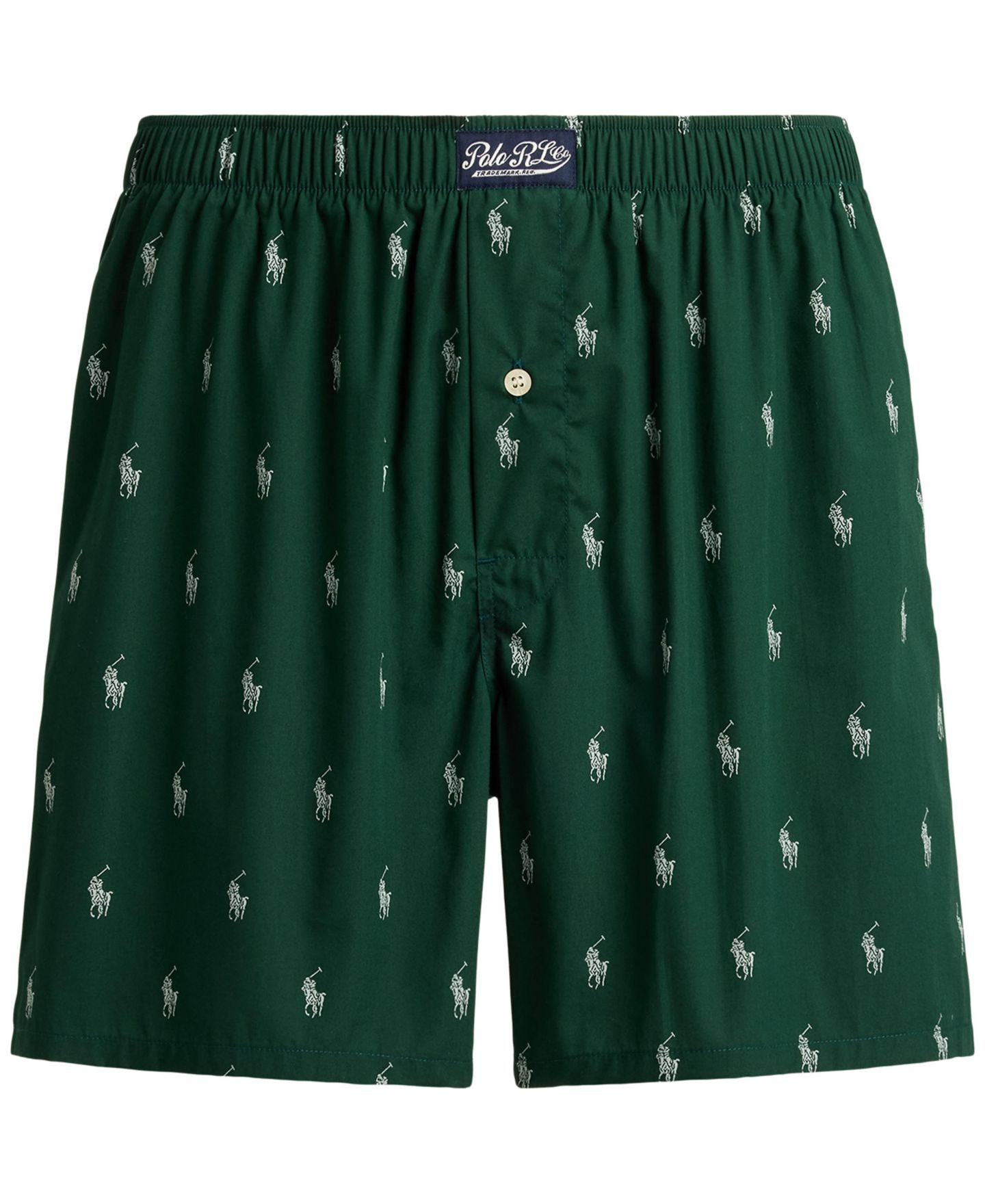 Трусы-боксеры для мужчин, тканый — Polo Ralph Lauren, цвет: Зелёный / С принтом — фото 4