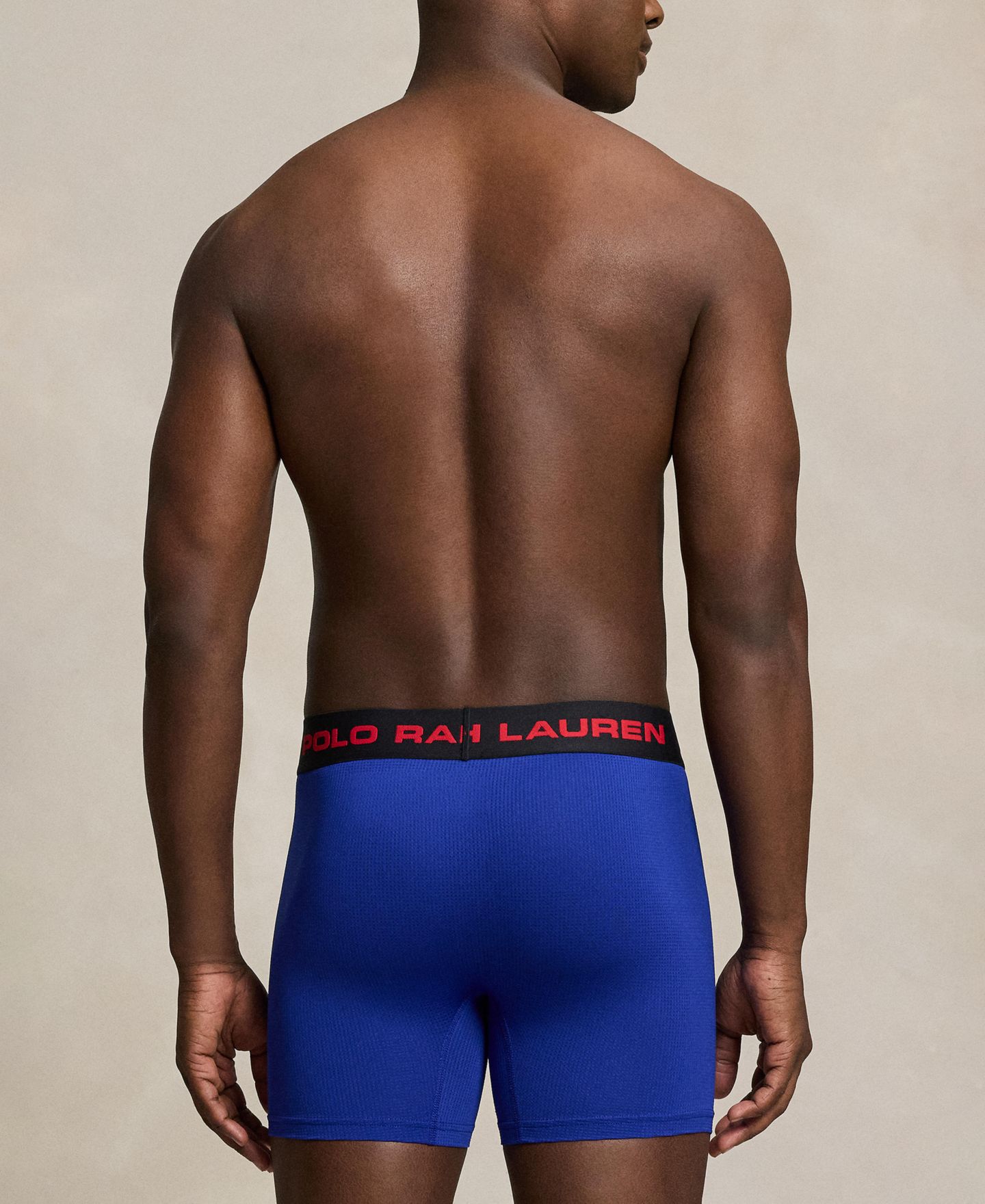 Мужские трусы Polo Ralph Lauren Perfect Pouch Boxer Brief, цвет: Королевский синий / Красный — фото 3