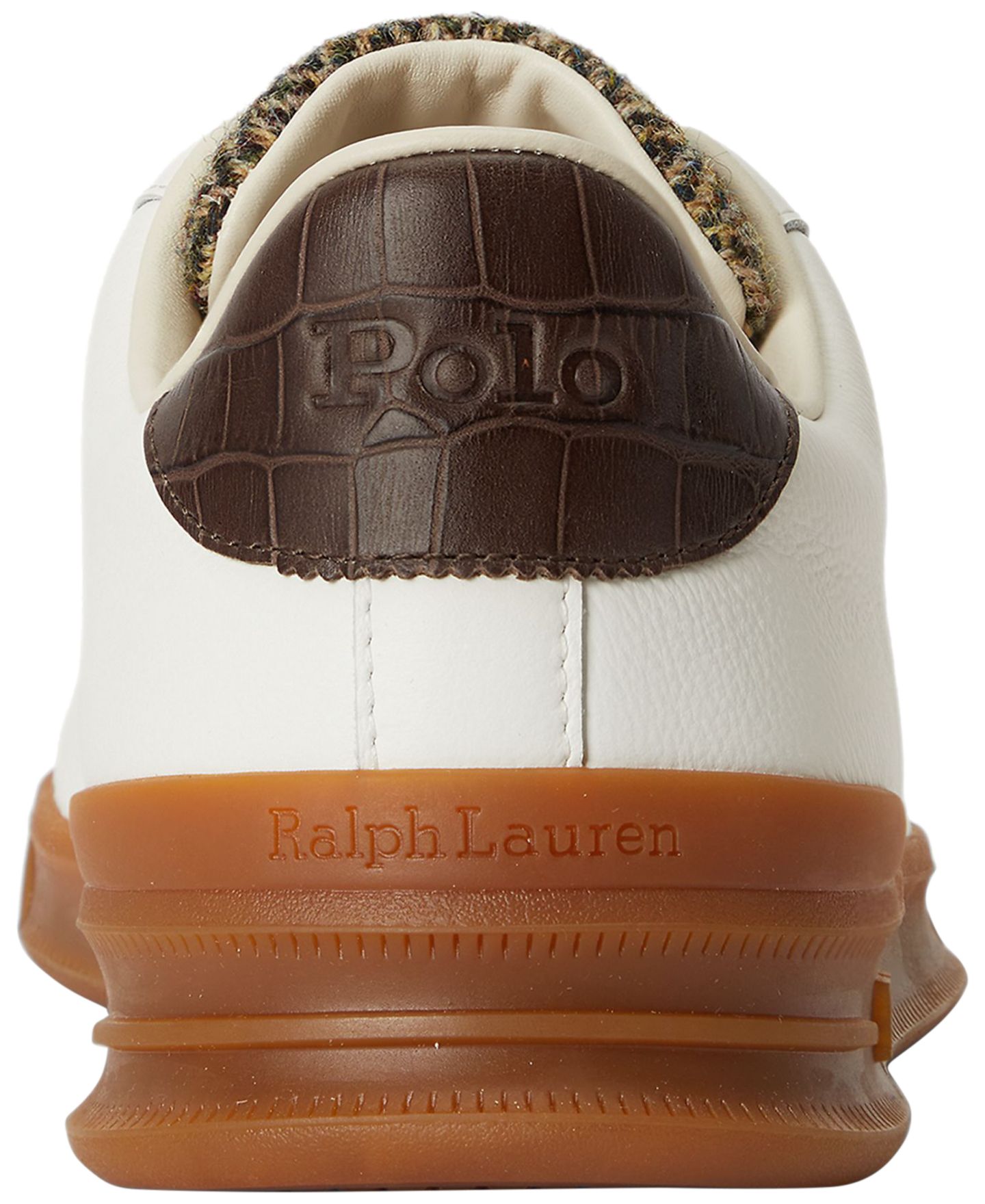 Мужские кроссовки Polo Ralph Lauren Heritage Court Round-Toe, цвет: Белый / Коричневый разноцветный — фото 3