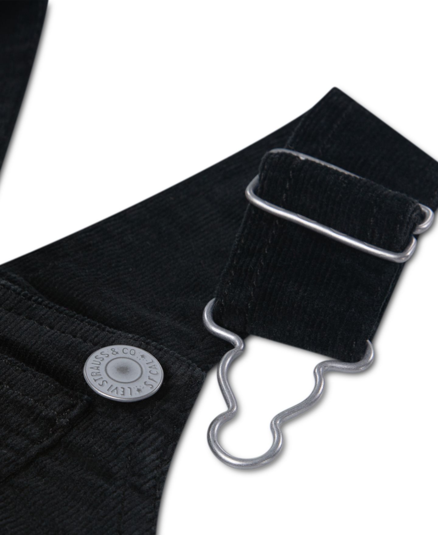 Комбинезон Levi's Corduroy Square Neck Overalls для мальчиков-малышей, цвет: Угольно-чёрный — фото 4