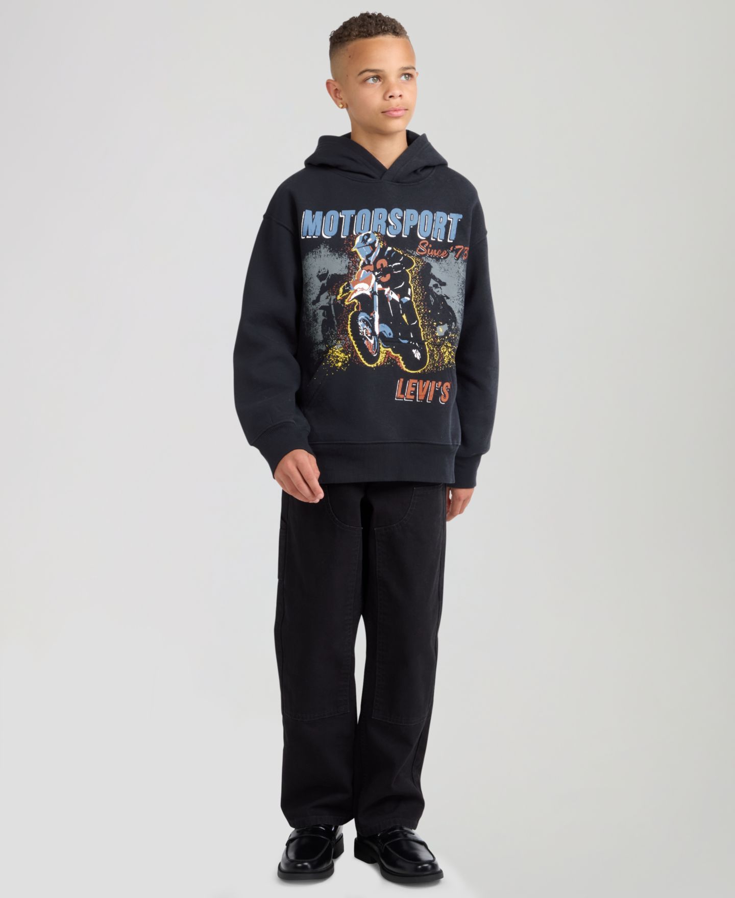 Худи Levi's Dirt Bike Graphic для мальчиков, цвет: Угольно-чёрный — фото 2