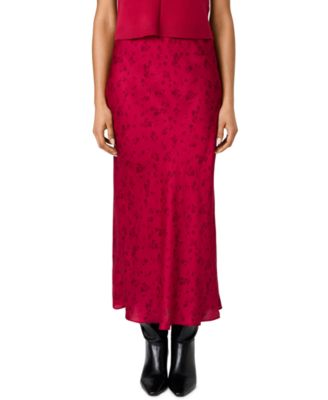 Women's Oona Floral-Print Satin Maxi Skirt