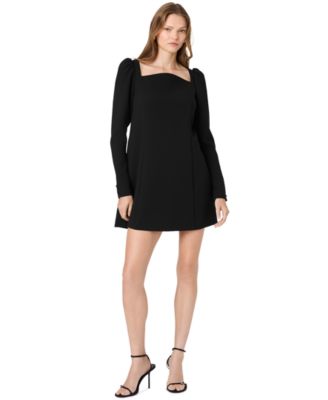 Women's Azra Twill Puff Long-Sleeve A-Line Mini Dress