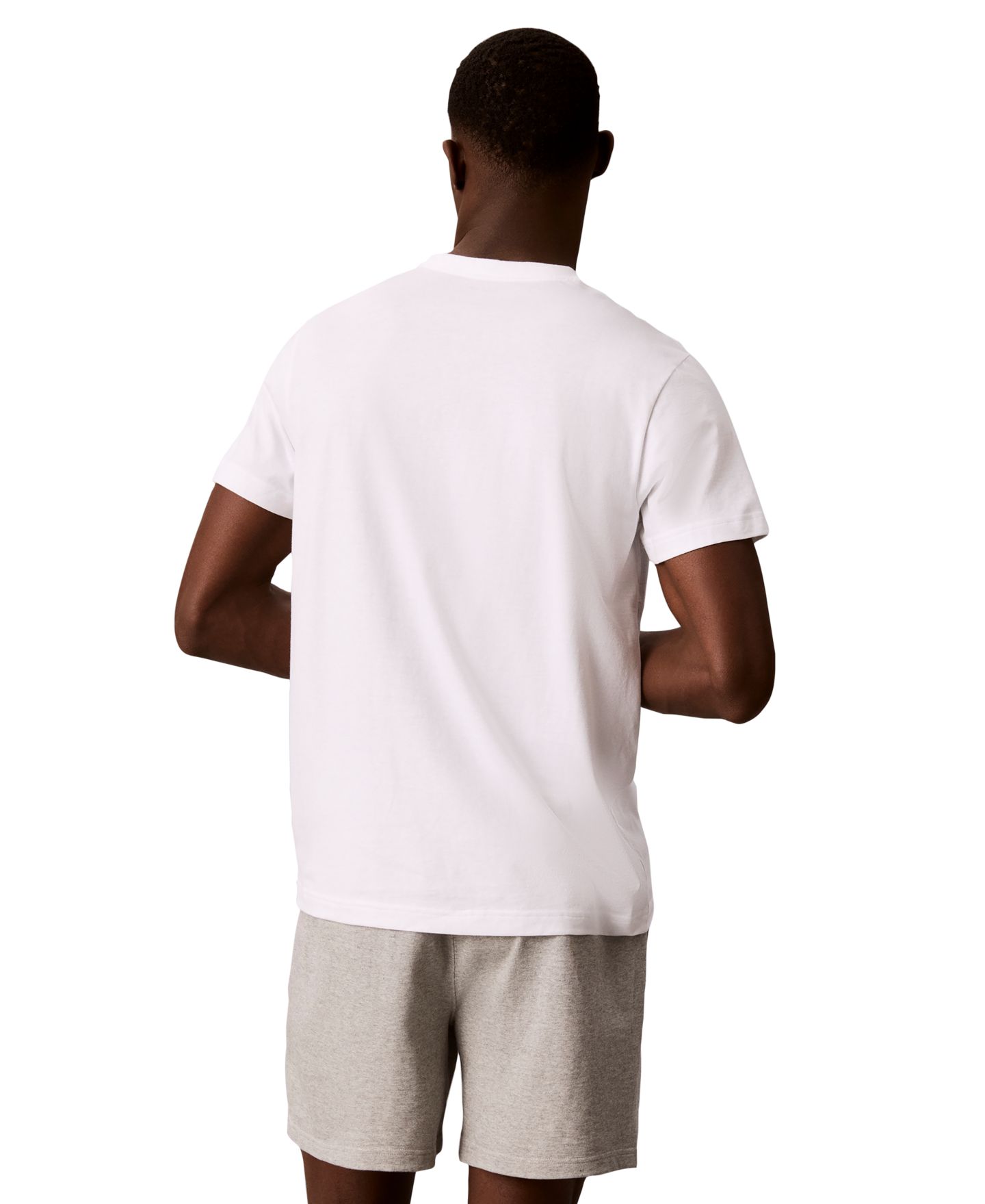 Мужская пижамная свитшоты Calvin Klein с круглым вырезом, цвет: Белый / Синий — фото 5