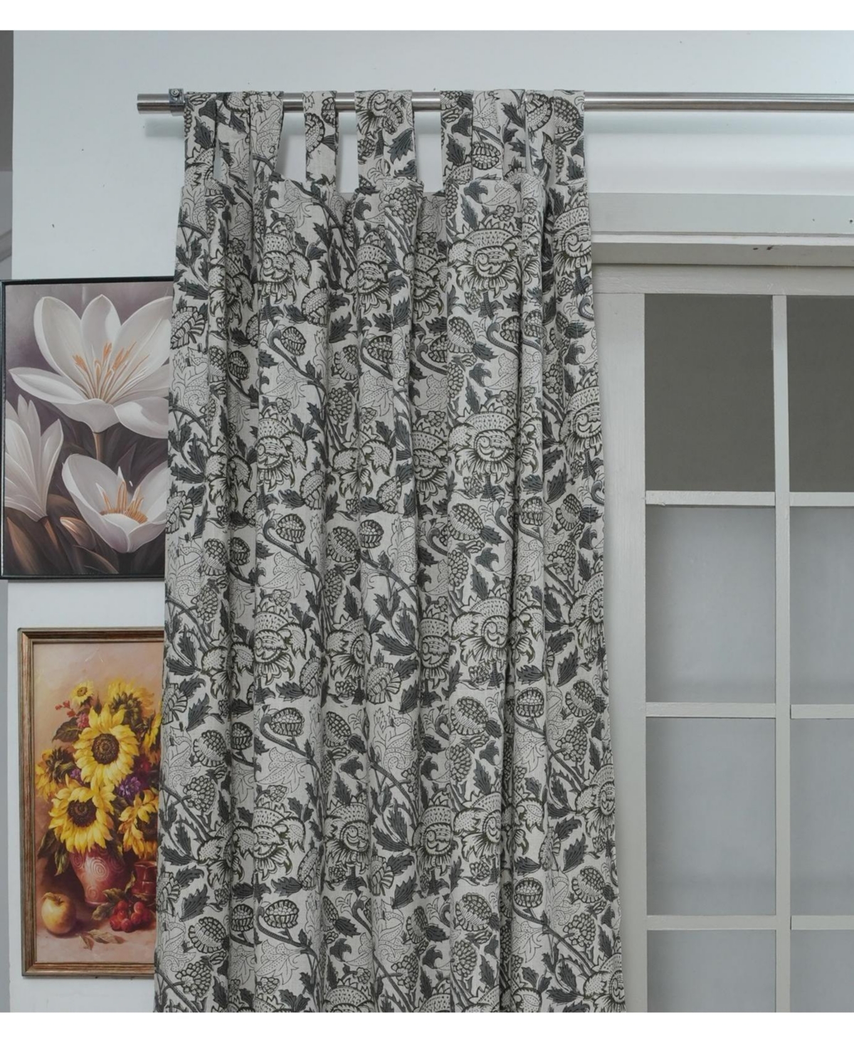 Fabdivine Handcrafted Akashganga Block Print Linen Curtains