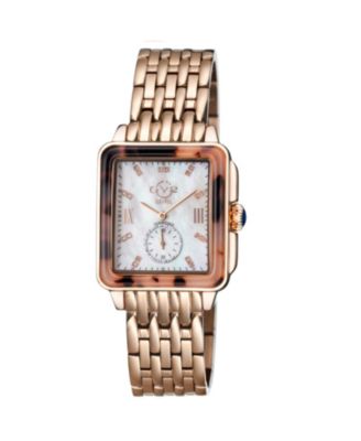 Women's Bari Tortoise Swiss Quartz Stainless Steel Bracelet Diamond Watch