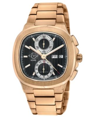 Men's Swiss Made Potente Chronograph Swiss Automatic IP Stainless Steel Bracelet Watch