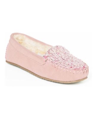 Women's Cosi Venetian Suede Sparkle Knit Slippers