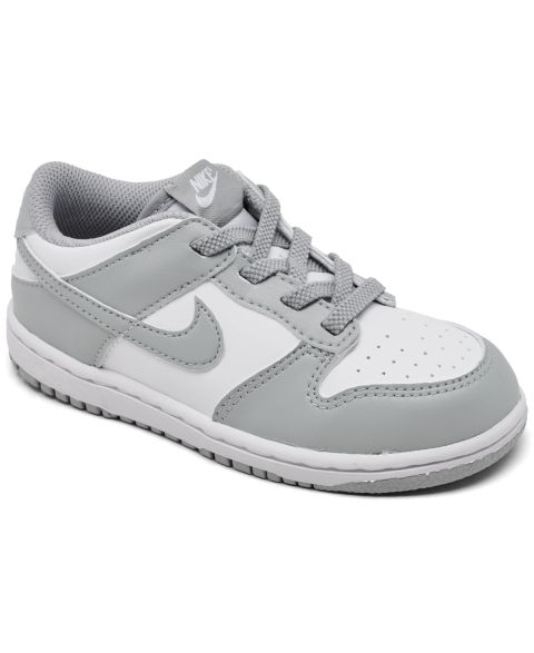 Детские кроссовки Nike Dunk Low Elastic Lace Lifestyle, цвет: Белый / Серый