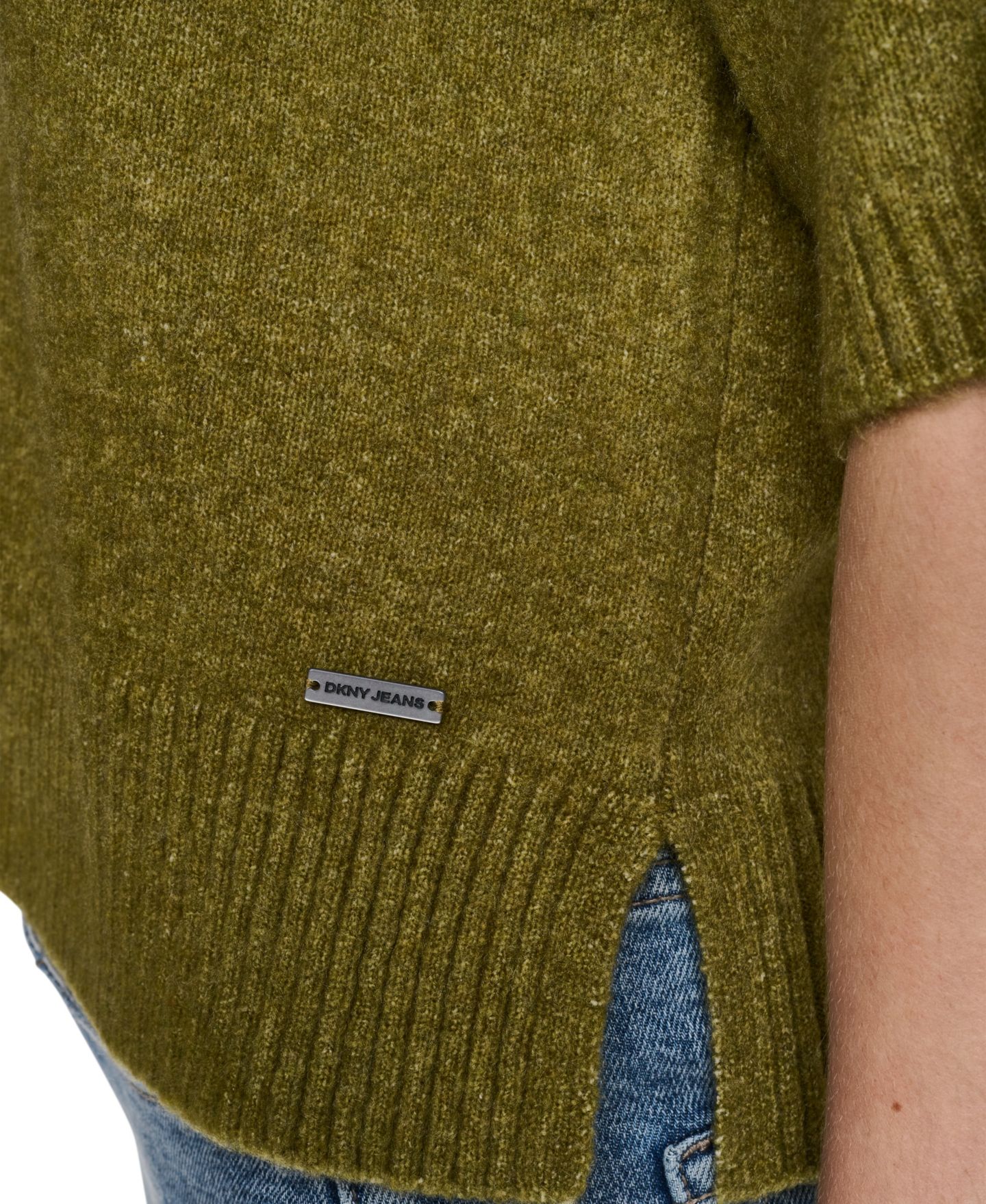 Женский свитер DKNY Jeans Petite Short-Sleeve Pullover, цвет: Crocodile — фото 6