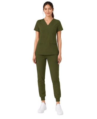 Women's Kayla V-neck Top and Multi-Pocket Jogger Set