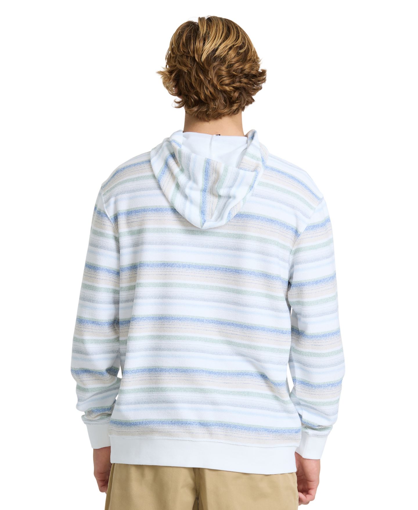 Мужская толстовка Quiksilver Great Otway Striped Poncho, цвет: Яркий белый — фото 4