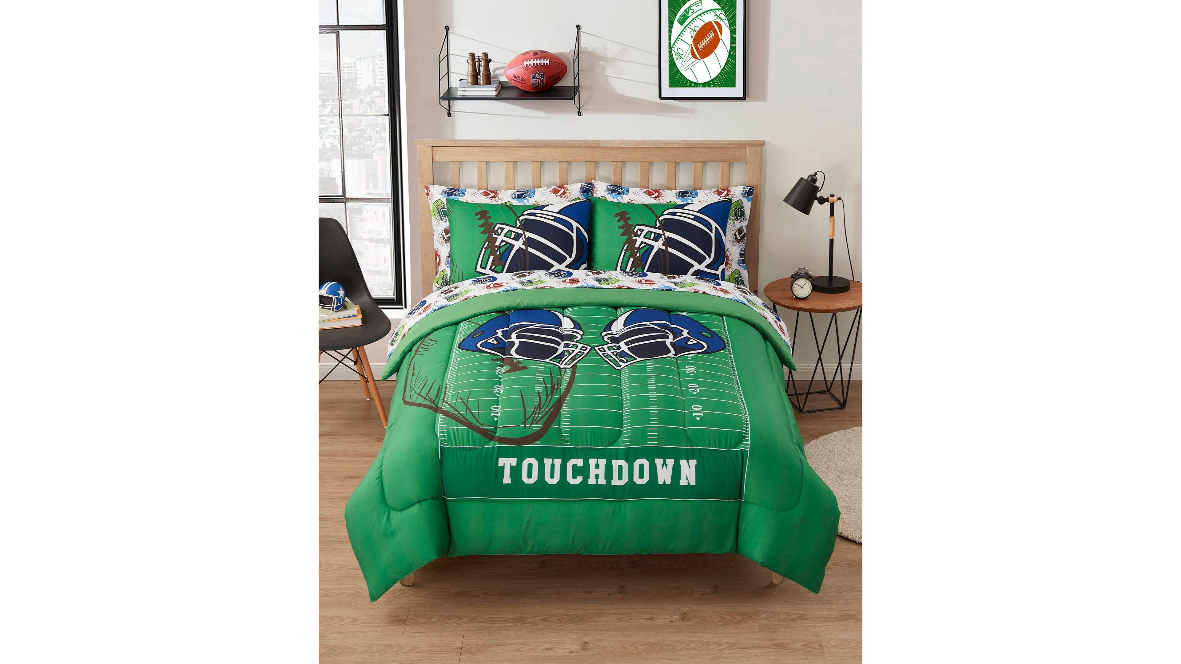 Sweet Home Collection Kids Football 7-Piece Comforter Set, Full