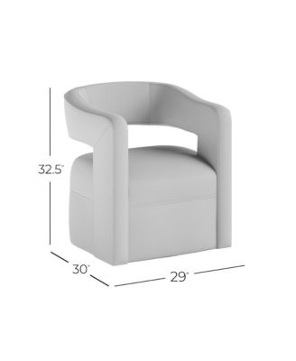 Lexy Modern Sculpted Curved Upholstered Swivel Accent Chair