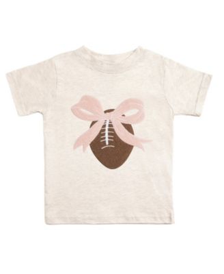 Toddler Girls 2T- 4T Coquette Football Patch Short Sleeve T-Shirt