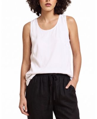 Plus Size Scoop Neck Stretch Cupro Tank