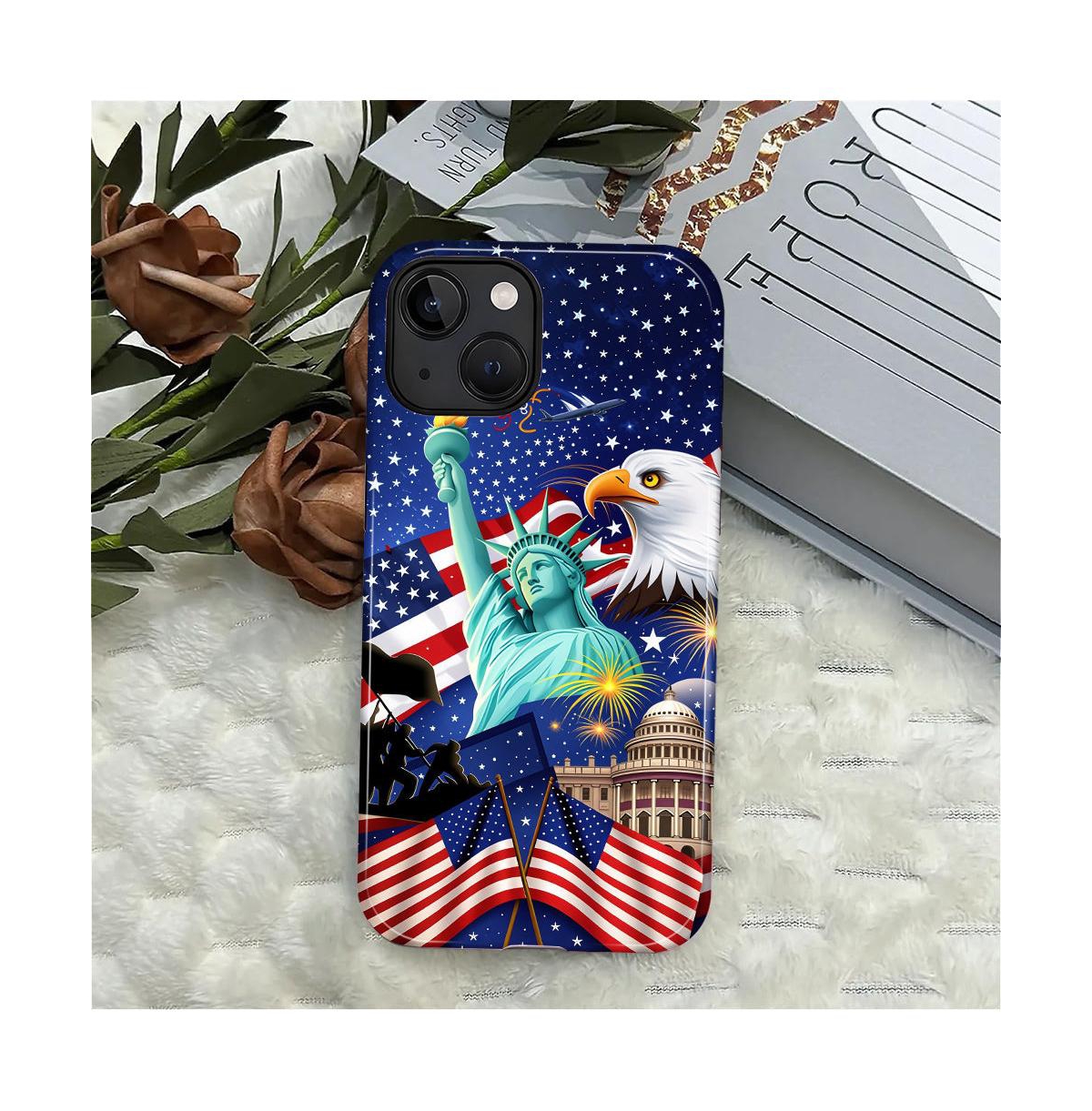 Lisen Spirit of Liberty 2-Layer Durable Phone Case Compatible with Apple iPhone 15 Plus