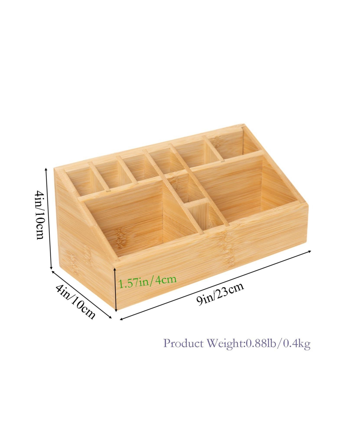 Danrong 2 Pack Wooden Desktop Organizer Pen Holder Art Supply Makeup Brush Storage