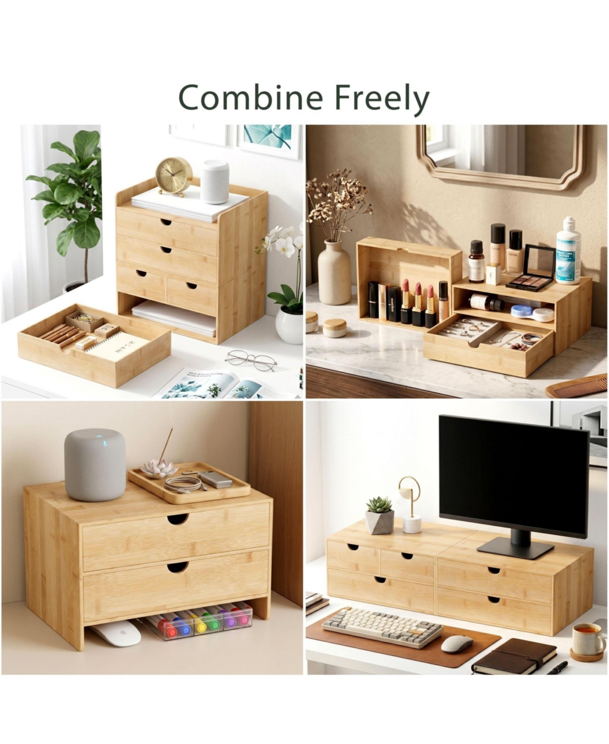 Danrong Desk Organizer With Drawers Multi Purpose Desktop Storage