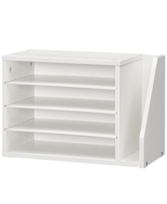 Rustic Brown Adjustable Shelf Mail and Document Organizer for Office Home