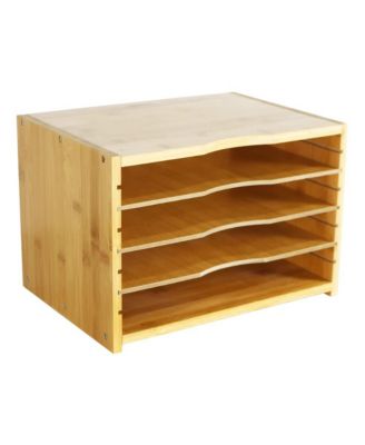 Adjustable Shelf Desktop File Organizer Paper Sorter Storage Tray