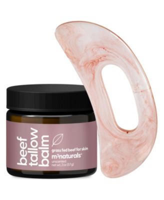 Unscented Beef Tallow Balm and Gua Sha Bundle
