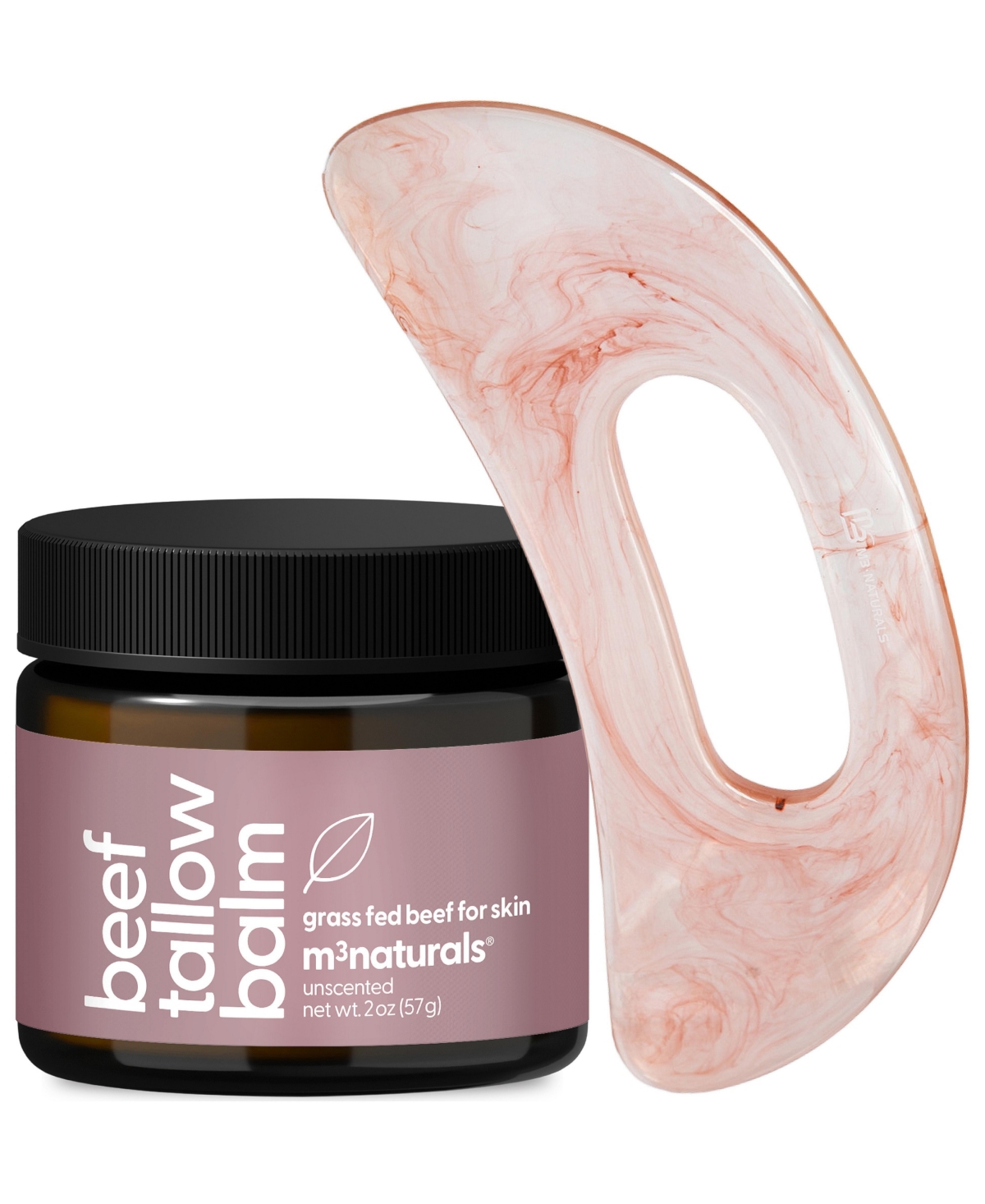 M3 Unscented Beef Tallow Balm and Gua Sha Bundle