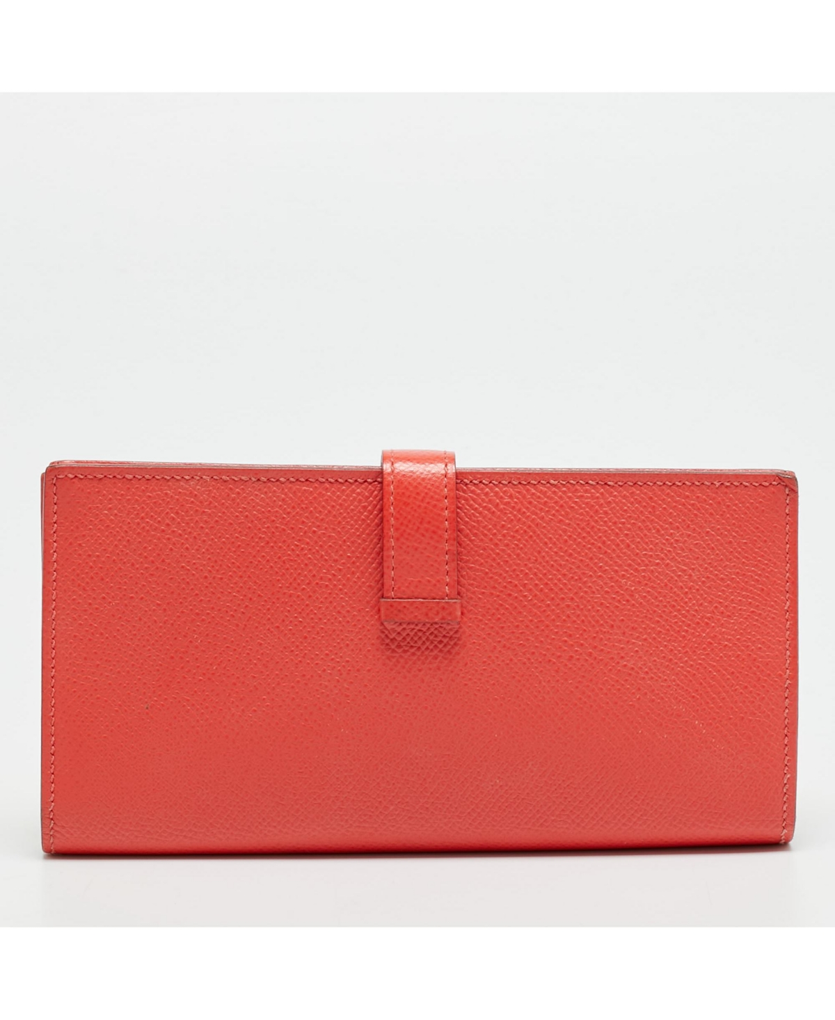Pre-Owned Hermes Women's Bearn Gusset Rose Jaipur Epsom Leather Continental Wallet