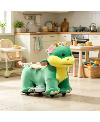 6V Electric Dinosaur Ride-On Toy with Forward Drive and Music, Ages 18-36 Months