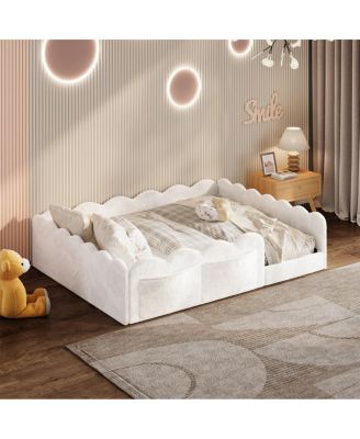  Full Size Upholstered Floor Bed